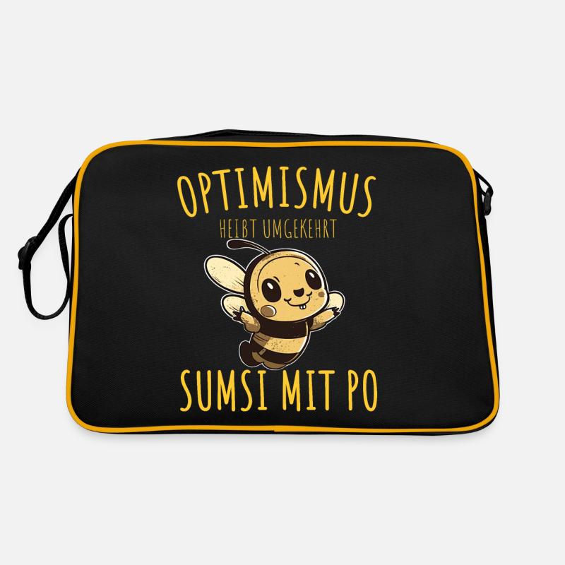 Optimismus Sumsi mit Po Imker Honig Biene Retro Tasche