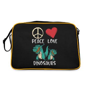 Dinosaur Gift Dino Lover Gift - Retro Bag - black/gold - Back