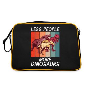 Dinosaur Gift Dino Lover Gift - Retro Bag - black/gold - Back