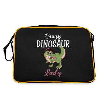 Dinosaur Gift Dino Lover Gift - Retro Bag - black/gold - Back