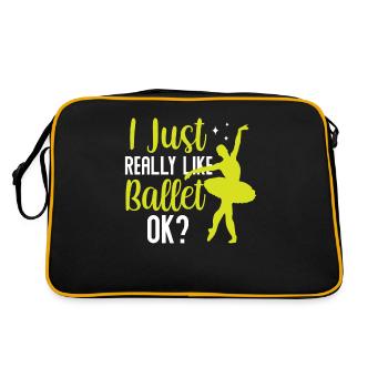 J’aime beaucoup le ballet danseuse ballerine - Sac Retro - noir/or - Dos
