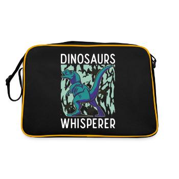 Dinosaur Gift Dino Lover Gift - Retro Bag - black/gold - Back