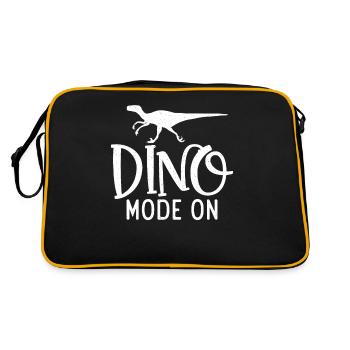 Dinosaur Gift Dino Lover Gift - Retro Bag - black/gold - Back