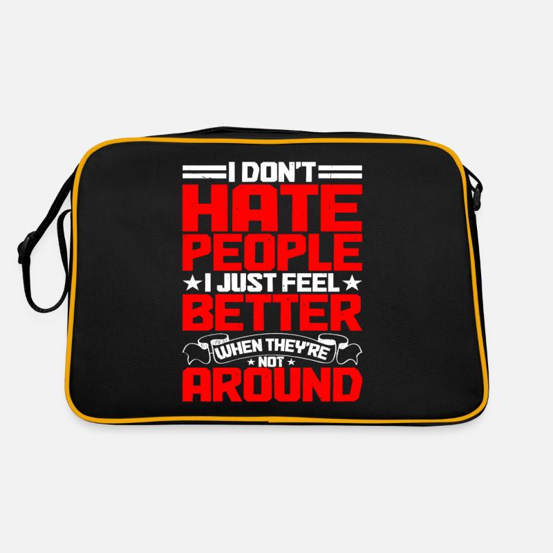 I Don't Hate People 4 Retro Tasche