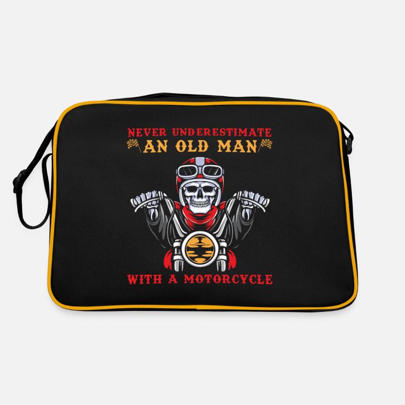 Lustiges Motorrad Geschenk Biker Spruch Retro Tasche