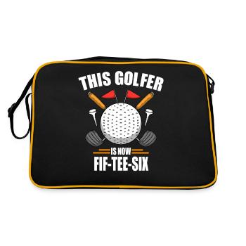 Chemises de golf d’anniversaire pour hommes 56th ans golfing - Sac Retro - noir/or - Dos