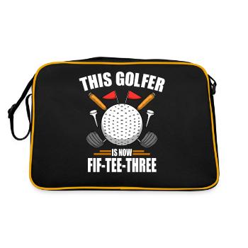 Chemises de golf d’anniversaire pour hommes 53e ans de golf - Sac Retro - noir/or - Dos