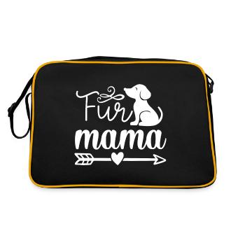Fur Mama - Flèche et cœur - Sac Retro - noir/or - Dos