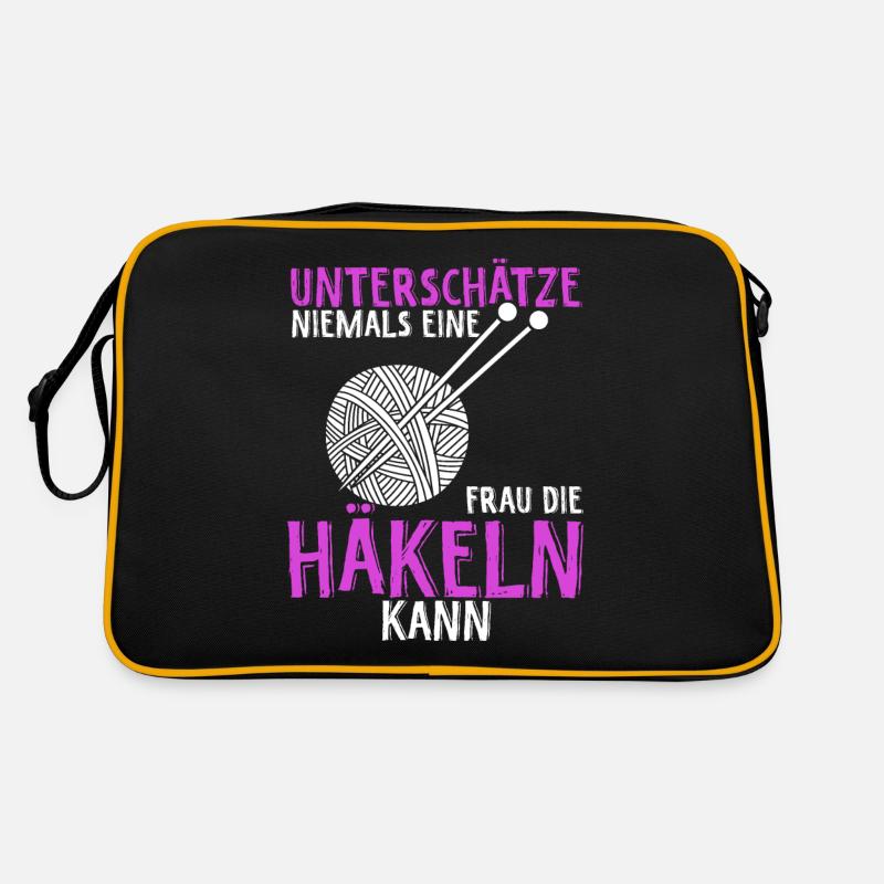 Häkeln Hobby Lielingshobby Häkelnadel Geschenk Häk Retro Tasche