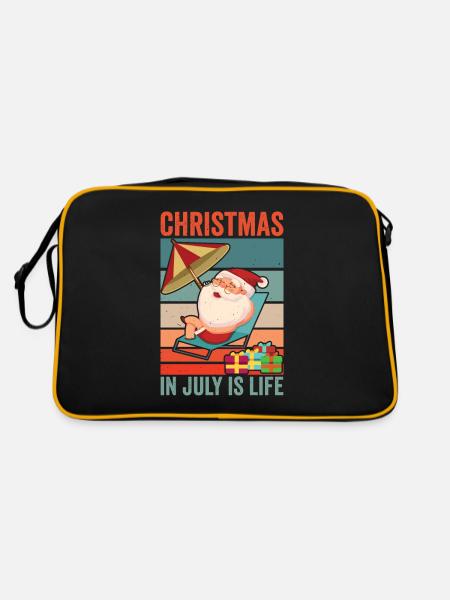 Christmas in July is life Christmas in July - Retro Bag - black/gold - Back