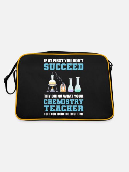 Professeur de chimie Professeur de sciences - Sac Retro - noir/or - Dos