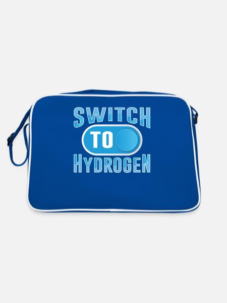 Passer à l’hydrogène énergie hydrogène - Sac Retro - bleu/blanc - Dos