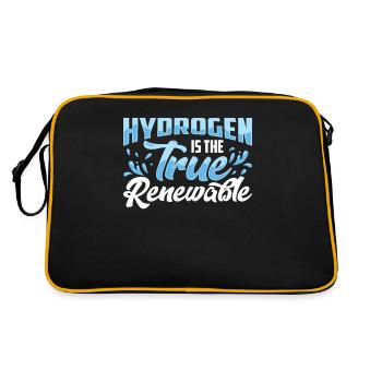 Hydrogen is the true renewable energy - Retro Bag - black/gold - Back