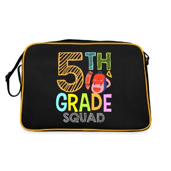 Équipe de 5 classes École de cinquième année - Sac Retro - noir/or - Dos