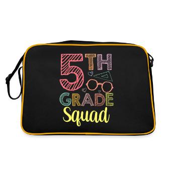 Équipe de 5 classes École de cinquième année - Sac Retro - noir/or - Dos