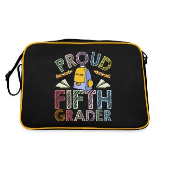 Proud Fifth Grader School 5th Grade Fifth - Sac Retro - noir/or - Dos