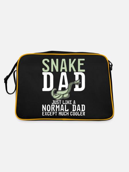Snake Gift Snake Lover - Retro Bag - black/gold - Back