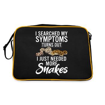 Schlange Geschenk Schlangenliebhaber - Retro Tasche - Schwarz/Gold - Hinten