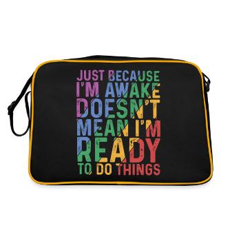 Ce n’est pas parce que je suis éveillé que je suis prêt 9 - Sac Retro - noir/or - Dos