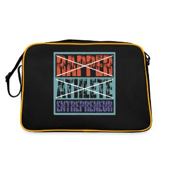 Rapper Athlete Entrepreneur 32 - Retro Tasche - Schwarz/Gold - Hinten