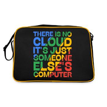 There Is No Cloud 19 - Retro Tasche - Schwarz/Gold - Hinten