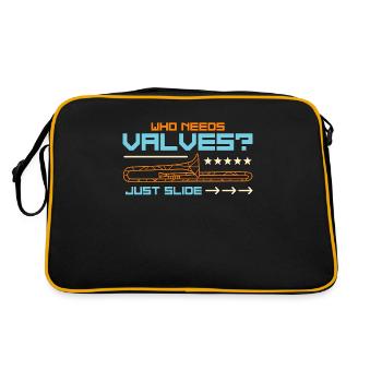 Trombone Who Needs Valves Just Slide Instrument - Retro Bag - black/gold - Back