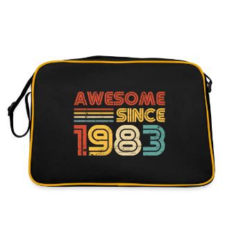 40th Birthday Awesome Since 1983 40 Years Old - Retro Bag - black/gold - Back