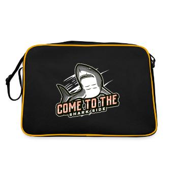 Venez du côté des requins - Sac Retro - noir/or - Dos