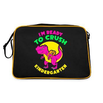 Je suis prêt à détruire le jardin d’enfants mignon - Sac Retro - noir/or - Dos
