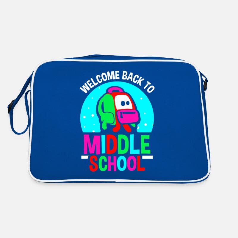 Willkommen Zurück In Der Mittelschule Schulstart Retro Tasche