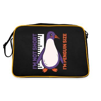 Je ne suis pas petit Je suis de la taille d’un pingouin Pingouin - Sac Retro - noir/or - Dos