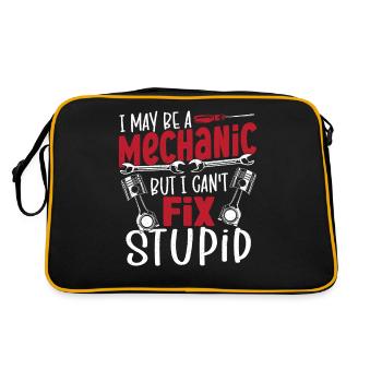 Le mécanicien ne peut pas réparer une voiture stupide de mécanicien automobile - Sac Retro - noir/or - Dos