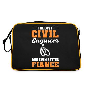 The Best Civil Engineer And Even Better Fiance - Retro Bag - black/gold - Back