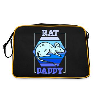 Rat Daddy Rat Papa Lover Animal Cute Rats - Retro Bag - black/gold - Back