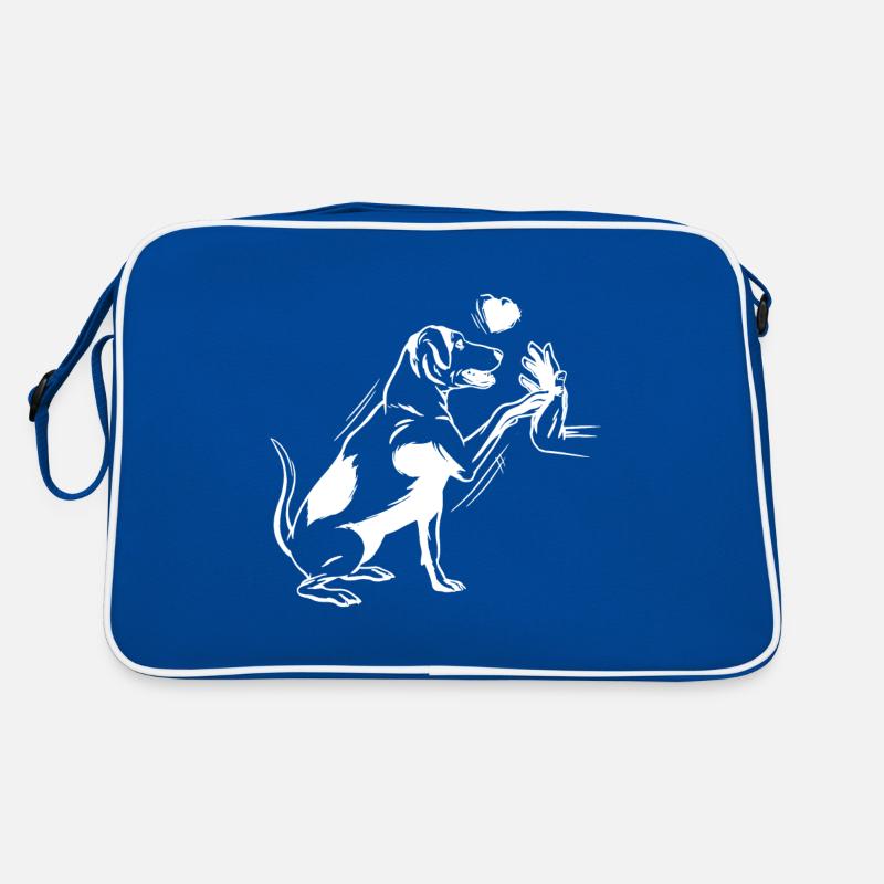 Dog - Heart - Hand Retro Bag