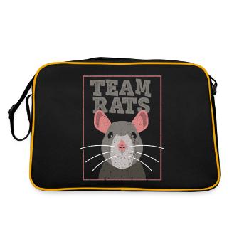 Team Rat Rat Lovers Animal Cute - Retro Bag - black/gold - Back