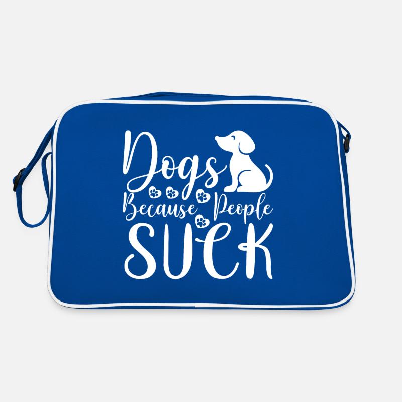 Dogs suck because humans suck Retro Bag