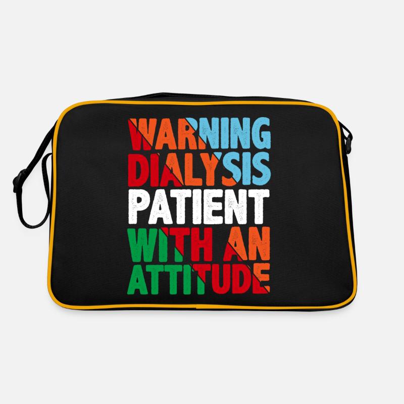 Avertissement patient dialysé avec une attitude 4 Sac Retro