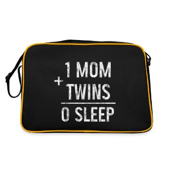 1 Mom Plus Twins Equals 0 Sleep 3 - Retro Bag - black/gold - Back