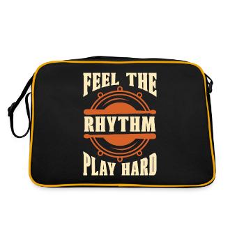 Snare Drum Feel The Rhythm Marching Band Drummer - Sac Retro - noir/or - Dos