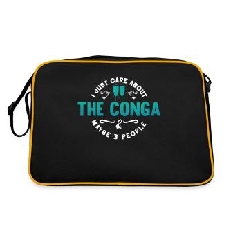 Conga I Just Care About The Drummer Conga Player - Retro Bag - black/gold - Back