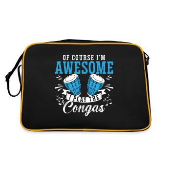 Conga Of Course I'm Awesome Drummer Conga Player - Retro Bag - black/gold - Back