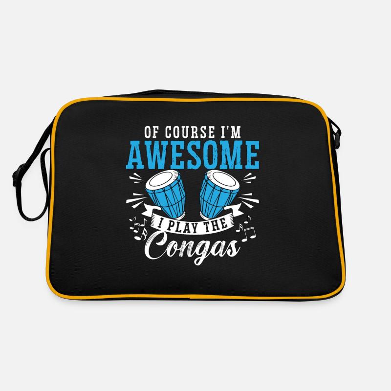 Conga Of Course I'm Awesome Drummer Conga Player Retro Tasche