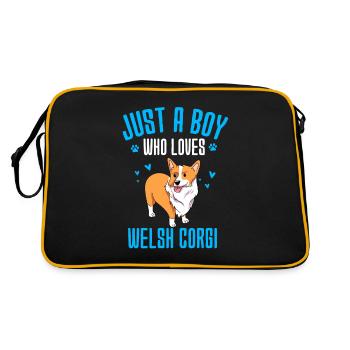 Welsh Corgi - Retro Bag - black/gold - Back