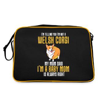 Welsh Corgi - Retro Bag - black/gold - Back
