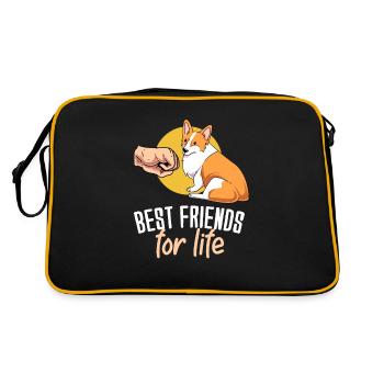 Welsh Corgi - Retro Bag - black/gold - Back