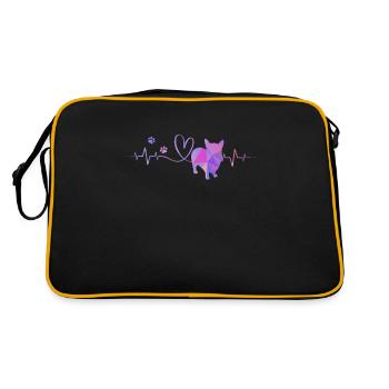 Welsh Corgi - Retro Bag - black/gold - Back
