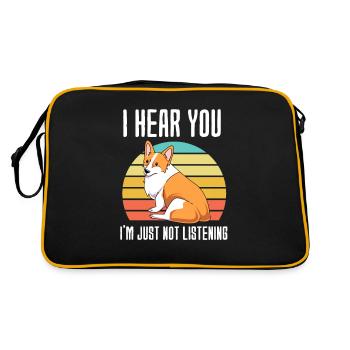 Welsh Corgi - Retro Bag - black/gold - Back