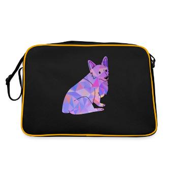 Welsh Corgi - Retro Bag - black/gold - Back