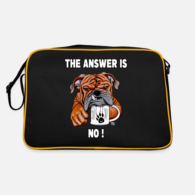 Tired and grumpy boxer dog cute Great Dane Retro Bag